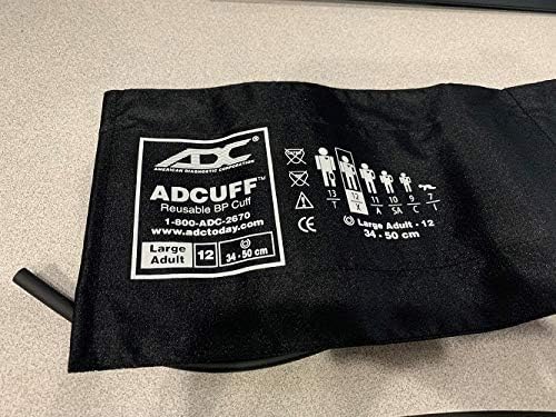 ADC 845-12XBK-1 ADCUFF & Bladder, 1 Tube, Lrg Adult, Black