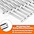 GasSaf 304 Stainless Steel Grill Grates for Chargriller 5050, 3001, 19 3/4" Cooking Grates for Char Griller Duo 5050, 2121, King Griller 3008 5252, Replacement Parts for Char-griller, 4-Pack Grates