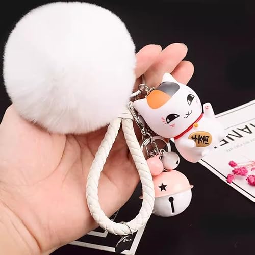 夏目友人帳 キーホルダー ニャンコ先生 キーチェーン バッグ小物 かばん掛け 携帯 鍵 自動車 飾り アニメバッグ かわいい コスチューム道具 軽量 オシャレ 車のキー ペンダント 通学 通勤 取付簡単 (B)のサムネイル
