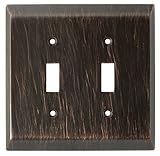 Franklin Brass 126409 Stately Double Toggle Switch Wall Plate / Switch Plate / Cover, Venetian Bronze