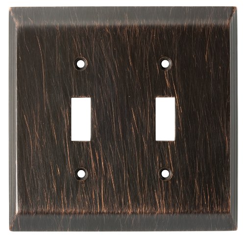 Franklin Brass 126409 Stately Double Toggle Switch Wall Plate / Switch Plate / Cover, Venetian Bronze