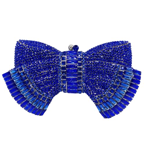 Image of RomanticDesign Women Sparkly Bowknot Evening Clutch Luxury Rhinestone Bride Purse Wedding Party Prom Banquet Handbag