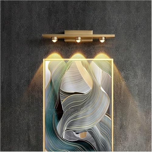 Lámpara de pared, moderna lámpara de espejo LED de lujo de cobre for interior, porche, pasillo, decoración, luces de pared largas, tocador, lavabo, lámpara de baño,lampara techo colgante