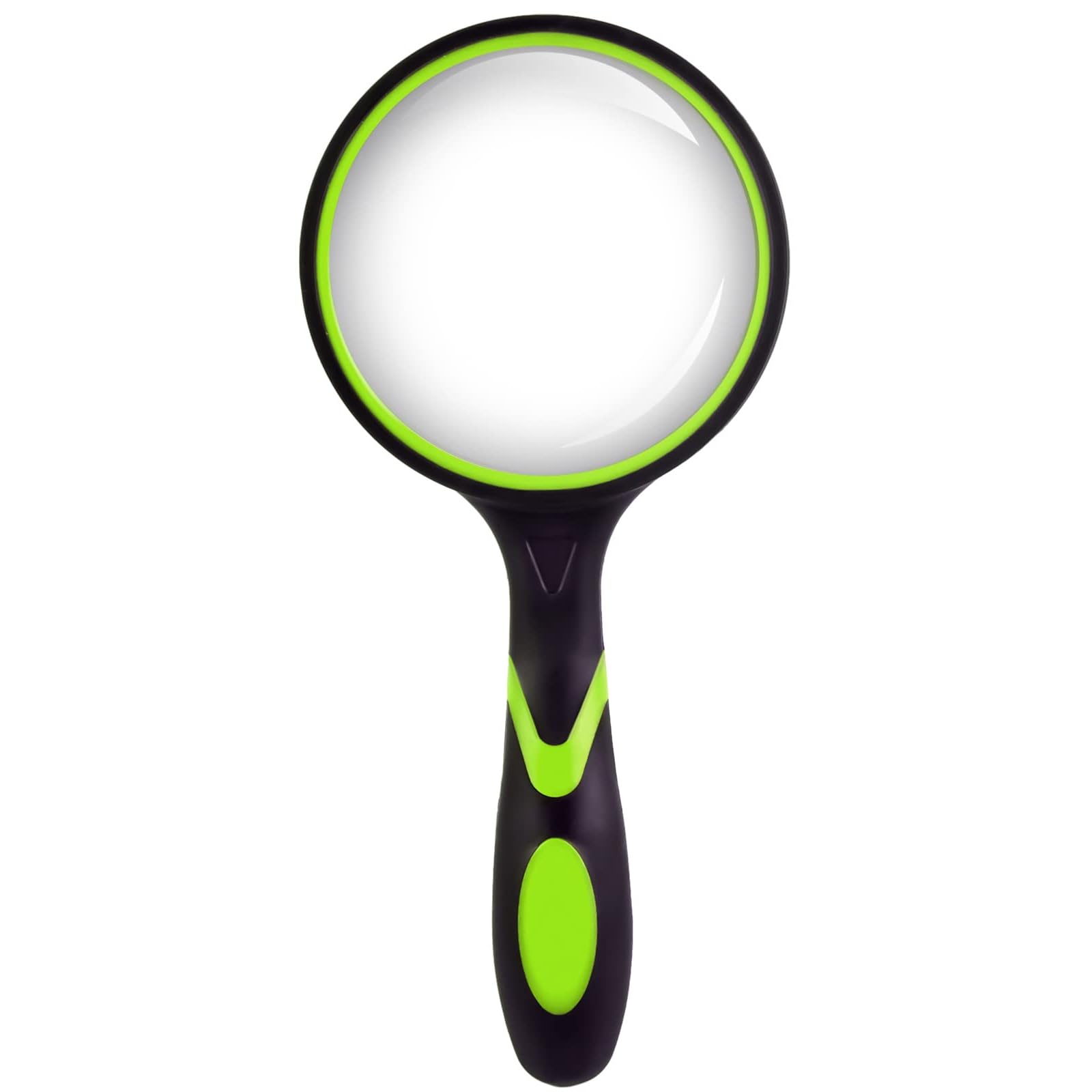 Doetyd Green Magnifying Glass 10X Handheld 75Mm Magnifier With Non-Slip Handle Magnifying Len For Seniors Reading Or Hobbies