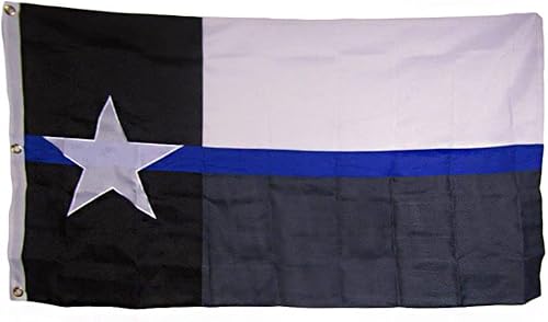 Miniatura 2 de Premium 3x5 Embroidered Thin Line State 600D 2ply Nylon Flag 3'x5'