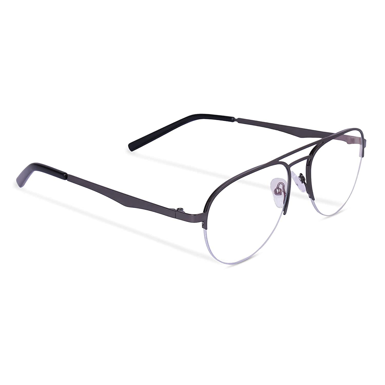 Dark Wost Unisex Computer Blue Light Blocking Glasses Lightweight Alloy Metal Eyewear Frame Anti Eyestrain Eyeglasses Gaming Glass & UV Protection Grey (Man & Women) [Medium Size] (Aviator) (B0BZJTRR7L) Amazon Price History, Amazon Price Tracker