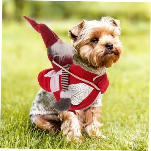 Disfraz Santa Gnome para perros y gatos tamaño S miniatura 2