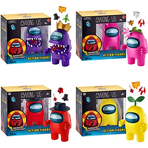 P.M.I. Among Us Action Figures - 1 Pack (S1) (Random) (AU6500), Multicolor