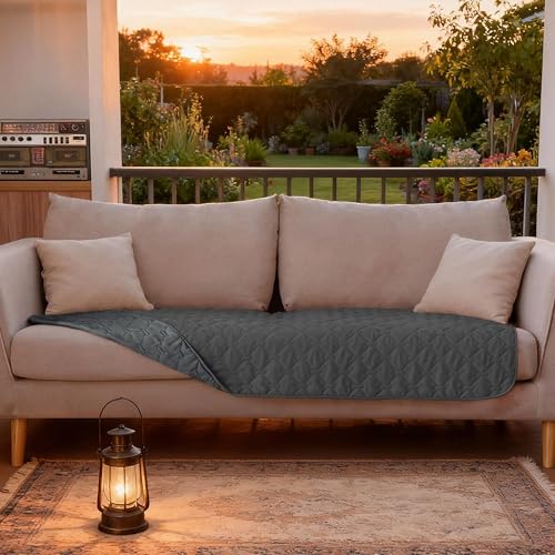 Image of gogobunny 3X Stronger Waterproof Pet Blanket, Scratch Proof Furniture Protector for Dogs Cats, Reversible Cover 30x70 Inch, Dark Grey