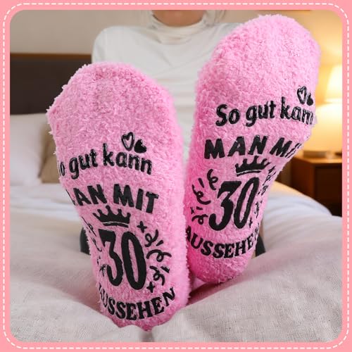 30.Geburtstag Geschenk für Frauen,Kosmetiktasche zum 30. Geburtstag, Geburtstagssocken und Schlüsselanhänger,Make-Up Tasche Strümpfe Schlüsselanhänger Geschenk für Damen Jahrgang 1996