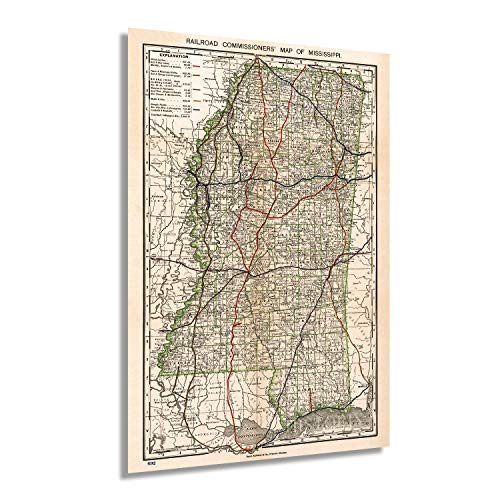 Historix 1888 Mapa de Mississippi