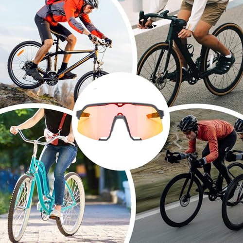 Gafas de sol ciclismo con lentes envolventes unisex para running montaña 5