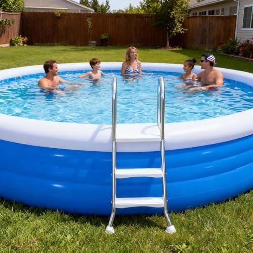 Escalera para Piscina Elevada de 2 Pasos 55.5 Pulgadas miniatura 2