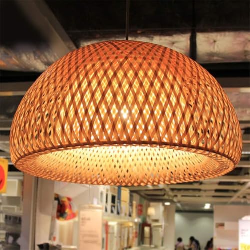 Luminária de Teto Natural Lustre Organico Rústico Bambu Grande Su...