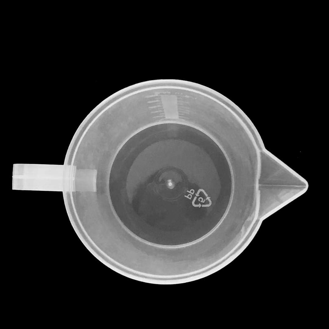 2 PCS 0.5L Plastic Graduated Beakers with Handles, Measuring Beaker 500ml Plastic Measuring Cup