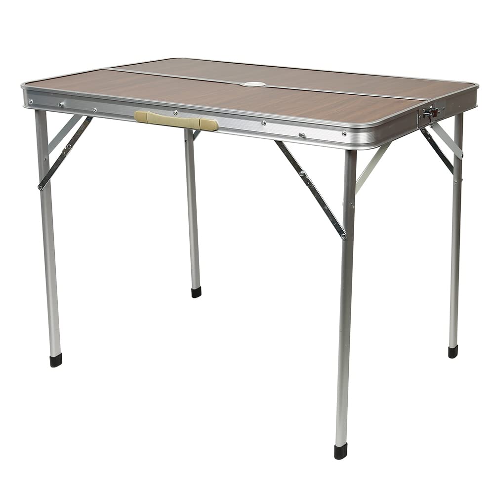 WOOOD Delta Picknicktafel Tuin - Aluminium - Terra - 75x220x105 | Leen Bakker
