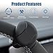Ziciner Steering Wheel Spinner Knob, Adjustable Car Steering Wheel Knob Spinner, Non-Slip Steering Wheel Aids Power Handles, Auto Universal Accessories for Cars, Trucks, Tractors (Black)