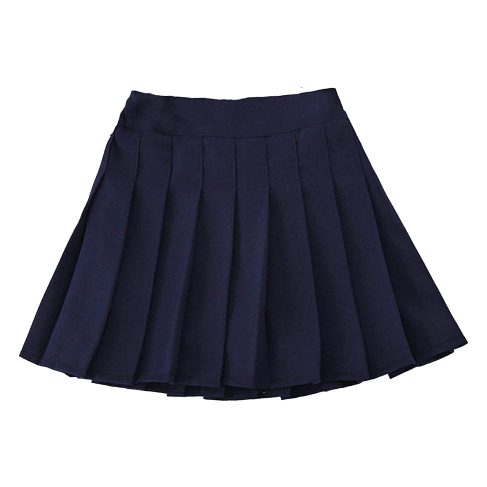 inlzdz Falda Plisada de Uniforme Escolar para Niña Falda con Pantalón Corto de Cintura Elástica Minifalda Básica Verano para Tenis Escolar 2-11 Años