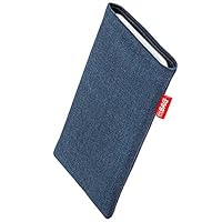 FitBAG Retro Black Custom Tailored Sleeve For Nothing Phone (2) | Made In Germany | Fine Corduroy Fabric Pouch Case Cover With MicroFibre Lining For Display Cleaning - View #3