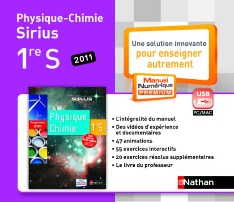 Physique-Chimie 1re S - manuel numérique enrichi - clé USB - tarif non adoptant