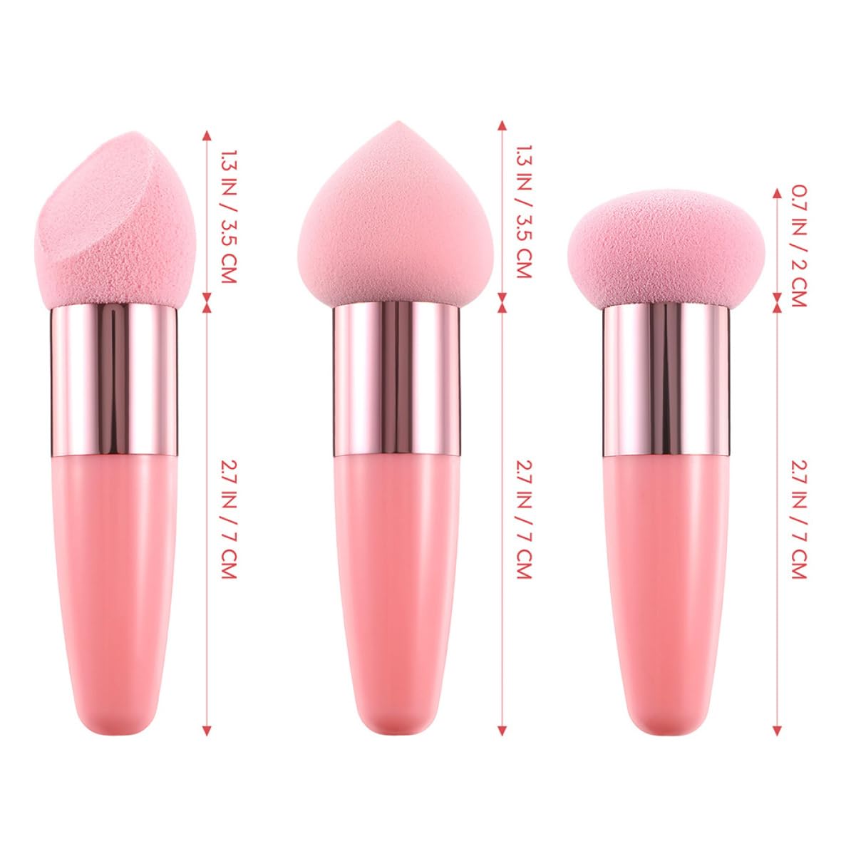minkissy 24stücke Teiliges Beauty Makeup Stifte Mit Ergonomischem Griff Professionelle Makeup Schwämme Für Foundation Und Concealer Tragbare Kosmetikwerkzeuge