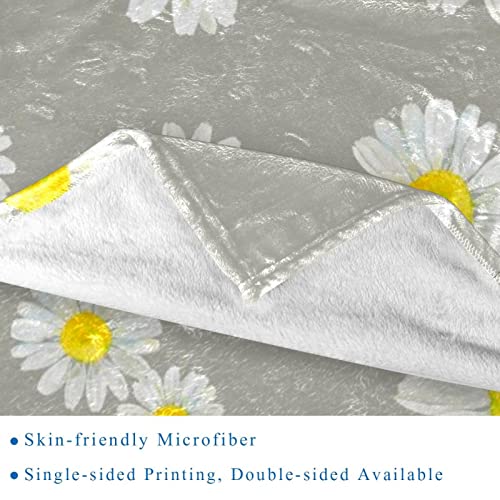 Couverture camomille 150x130 en microfibre polaire - 3