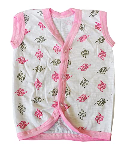 Image of New Born Baby Itch Free Feel Free Printed White 100% Cotton Jabla Combo (Set of 10)(0to6 Months)