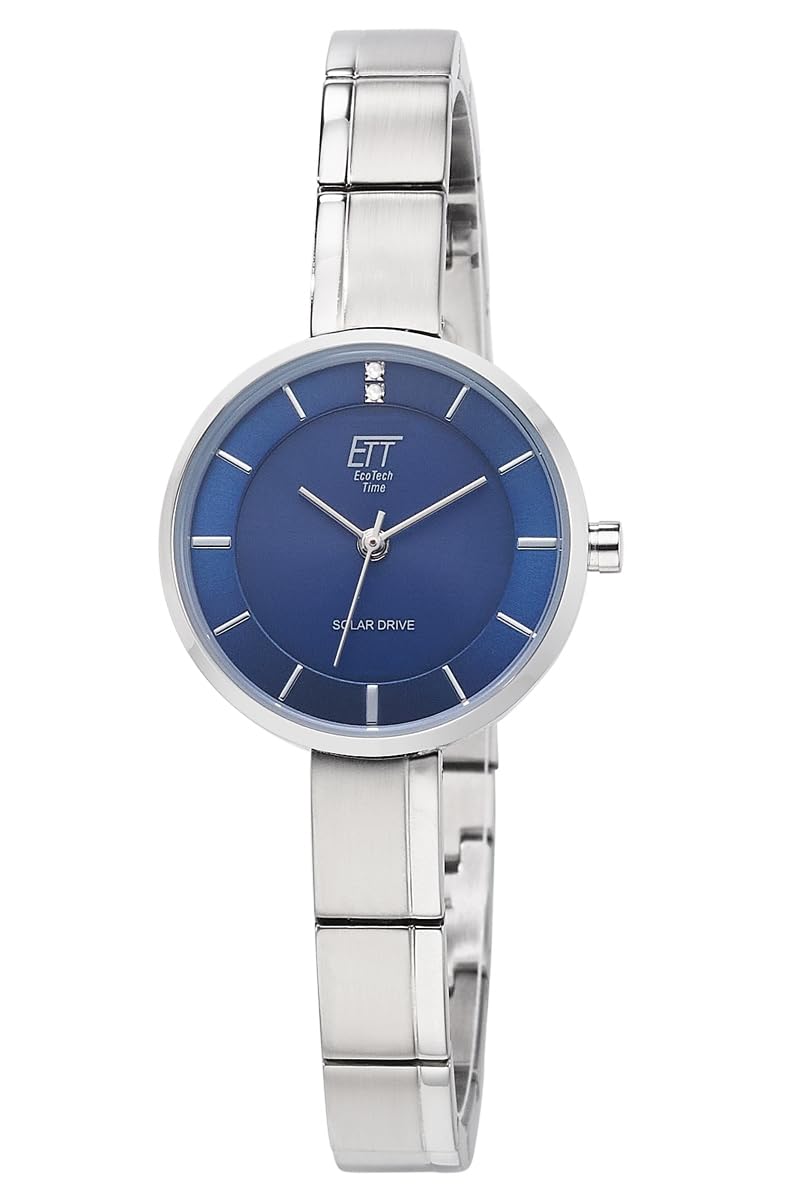 ETT Eco Tech Time Solar Damen Uhr Analog mit Edelstahl Armband ELS-12149-32M