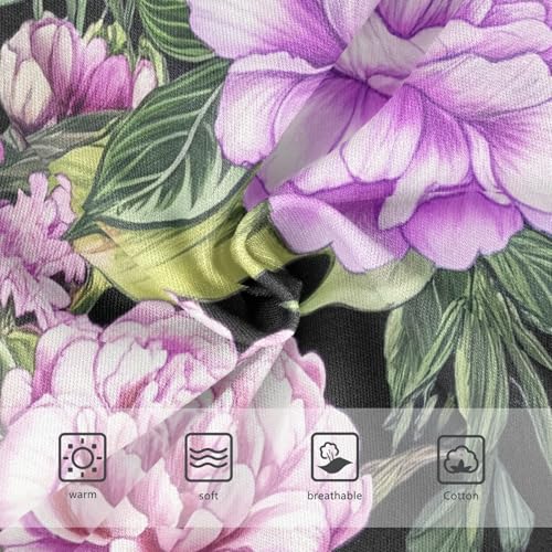 Cotton Girls Underwear Toddler Vintage Pink Purple Peonies Flowers Panties Little Girl Print Briefs Girls Undies 2t3