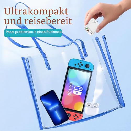 USA Reise-Ladegerät, Reiseadapter USA,US Plug,US-Stecker und Kanada-Adapter mit 2 USB-A-Anschlüssen und 2 Schnellladeanschlüssen USB – C für US/Kanada/China/Japan
