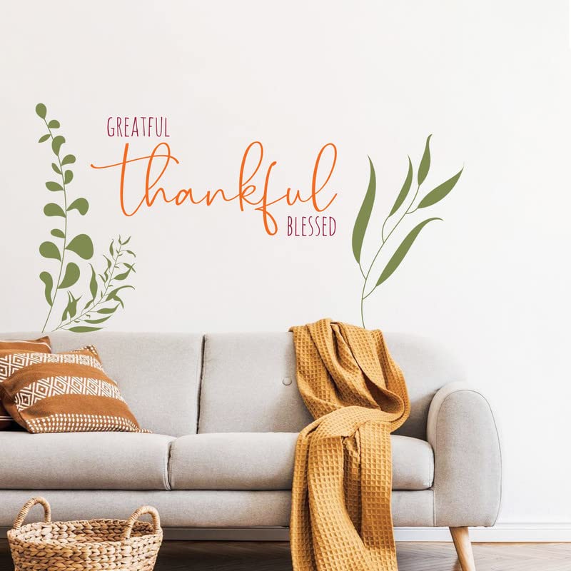 Image of Kotart - Nature Inspired Leaf and Quotes Printed Wall Decals - PVC Vinyl HD Wall Stickers for Living Room Bedroom Balcony and Garden Decor