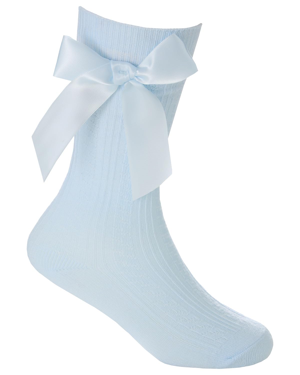 Slumber Hut 1 Pair Baby Knee High Cable Bow Socks 44B853 Blue 0-0