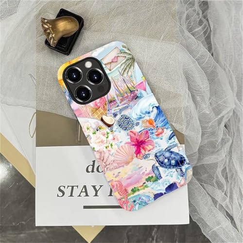 Coque iPhone 12 Pro souple incassable design tortue de mer mat