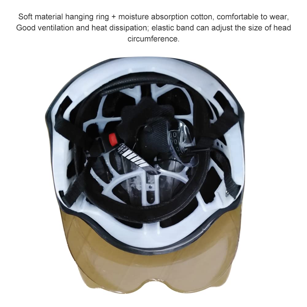 Matybobe Kask motocyklowy półotwarty, regulowany rozmiar, wyposażenie ochronne, kask na głowę, uniseks, biały