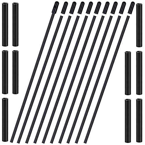 GTIWUNG 30PCS Noir Plastique Antenne Tube et Capuchon pour RC Télécommande Commande Véhicules Récepteur Antenne, FRSKY XM XM+ X4R X4RSB S6R/D Series/TF Series IPEX4 Récepteur Antenne