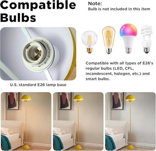 Lampadaire Alpinaluz jaune en acier E27 pour salon - 6