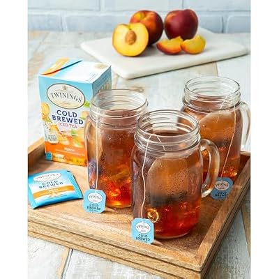 Twinings Peach Cold Brewed Iced Tea, 20 Count Box (Pack of 2)