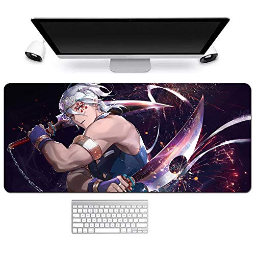 Preisvergleich Produktbild KaiWenLi Demon Slayer-Uzui Tengen dunkler Hintergrund / Anime-Karikatur-Mausunterlage / Maxi-Version / Wasserdicht, Anti-Rutsch, Anti-schmutzig / E-Sport, Spiele, Büro
