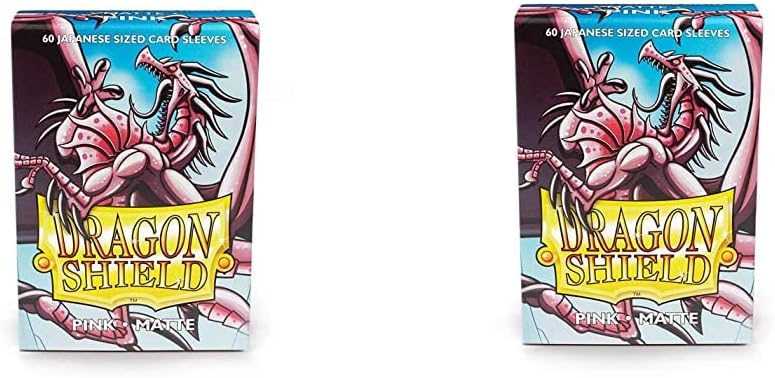 2 Packs Dragon Shield Matte Mini Japanese Pink 60 ct Card Sleeves Value Bundle! …