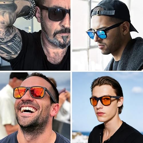 Image of MAXJULI Polarized Sunglasses for Men and Women,UV Protection Rectangular Sun Glasses 8806