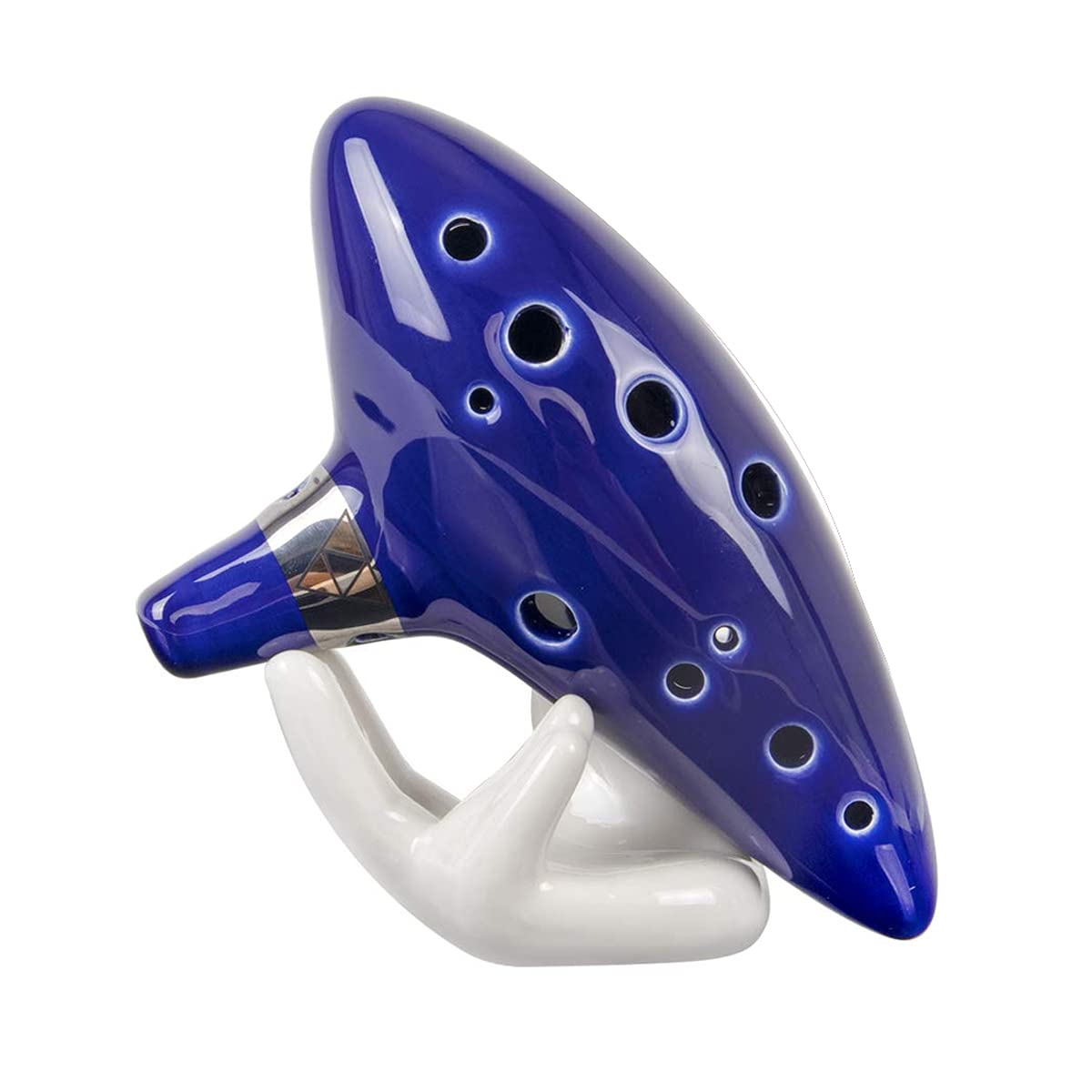 Ocarina of Time The Legend of Zelda 12 fori Flauto C Contralto Strumento musicale in ceramica Ocarina Legend of Zelda per bambini Adulti Antiquariato Leggio e custodia per libri di musica