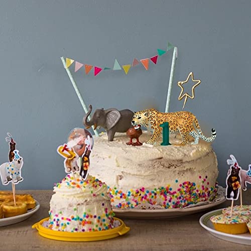 Gemini & Genius Jaguar Toys, Safari Animal Cheetah Toys, Leopard Family Playset Figures, Wildlife World Models, Birthday Cake Toppers Or Gifts For Kid. (5Pcs) #TOP6