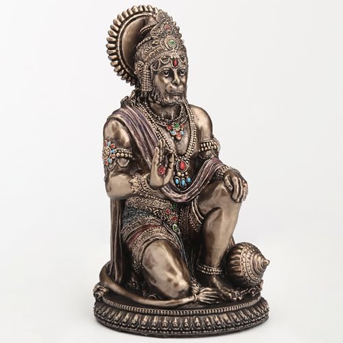 Estatua Hanuman de Resina y Bronce 3.75 pulg. miniatura 2