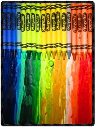 Top design Rainbow Crayon Printed Blanket Sumptuously Plush Lap Warmer Winter Blankets Throw Bedspread 58" x 80" (Large)