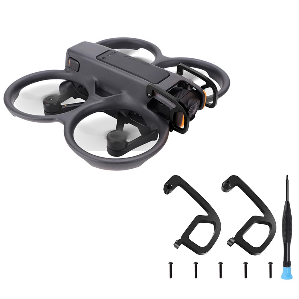 Hesupy Gimbal Bumper Guard Protector for DJI Avata 2, Lens Safety Bumper Aluminum Alloy Protect Bar Anti-Collision for Avata 2 FPV Drone Accessories (Black)