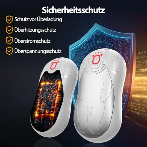 OUTJUT 12000mAh Magnetischer Handwärmer Elektrisch 2 Pack, Rundum-Heizung – Ansicht 6