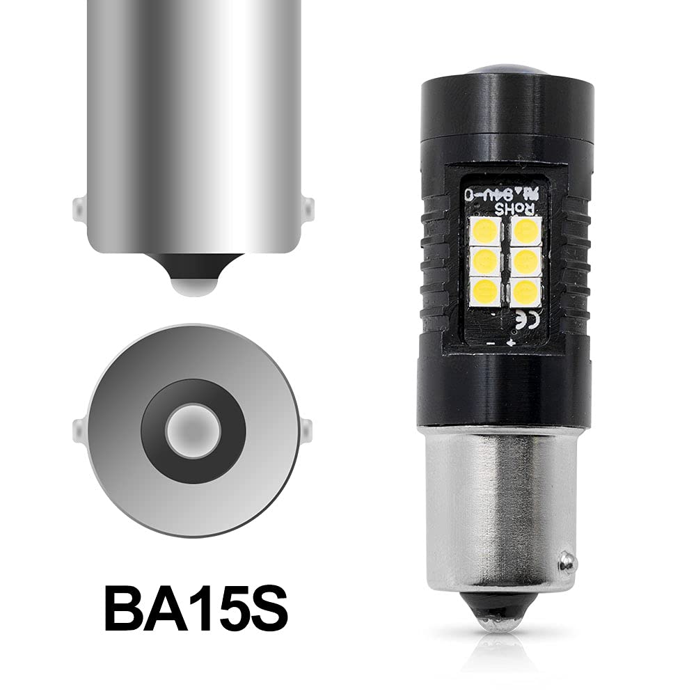 Lot De 2 Ampoules LED BA15S 1156 P21W 7506 DRL - 1200LM Blanc Xenon 6000K Pour Dacia Lodgy Dokker Dès 2012