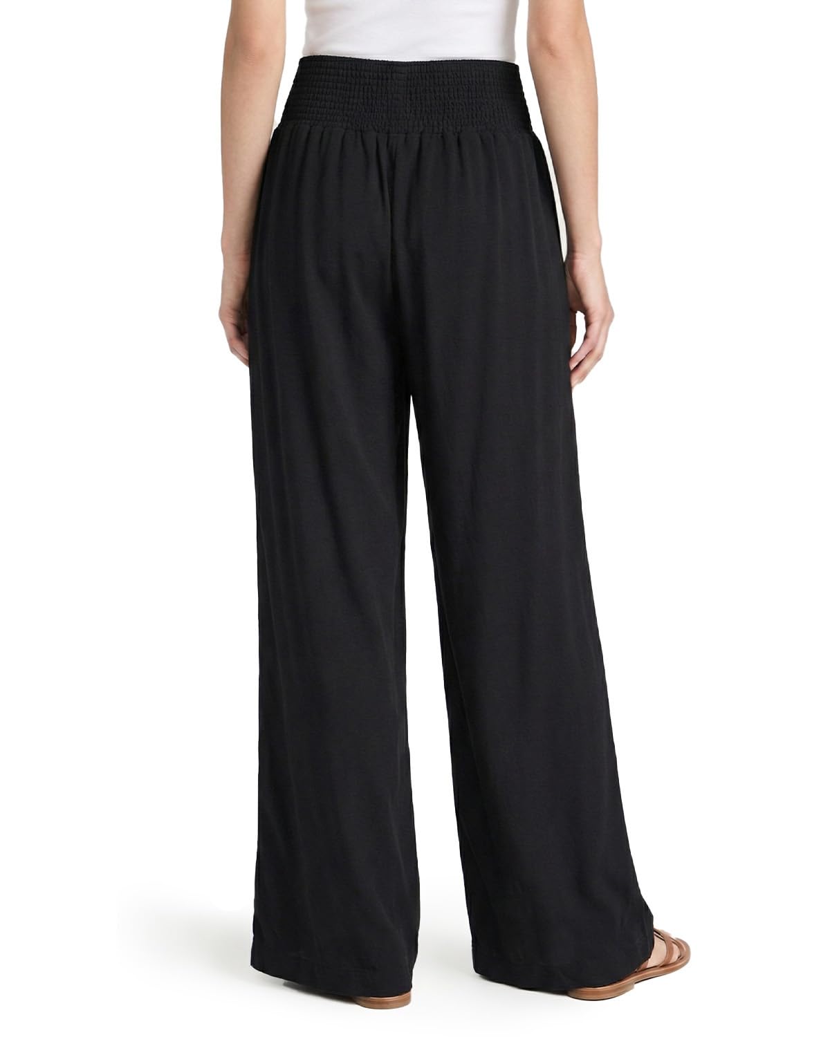 Zylioo Pantaloni estivi da donna extra lunghi, a gamba lunga, in tessuto, per il tempo libero | Pantaloni estivi casual a gamba larga