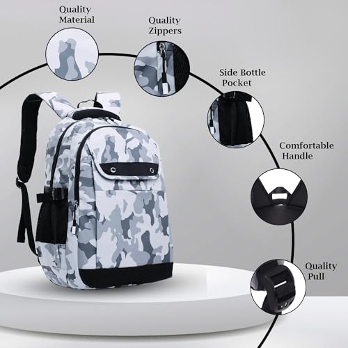 Image of Tinytot 30 Litre Waterproof School Backpack Bags for Women - Large 19 Inch Laptop Bag for Boys &Girls 12+ Years, College Bag for Girls and Boys, Men, Women - Ideal for Office, Travel, School, College