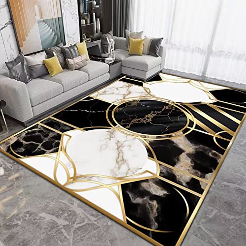 Grand tapis de salon moderne et tapis de chambre géométrique 200x290cm